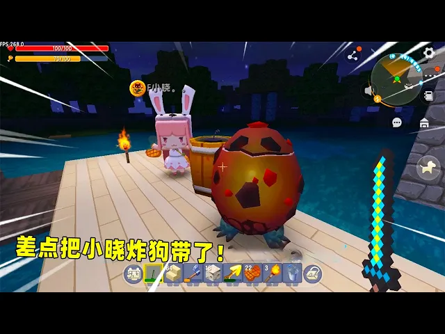 迷你世界: 刺客生存!都怪我!招惹爆爆蛋来家园,还把小晓的别墅炸没了